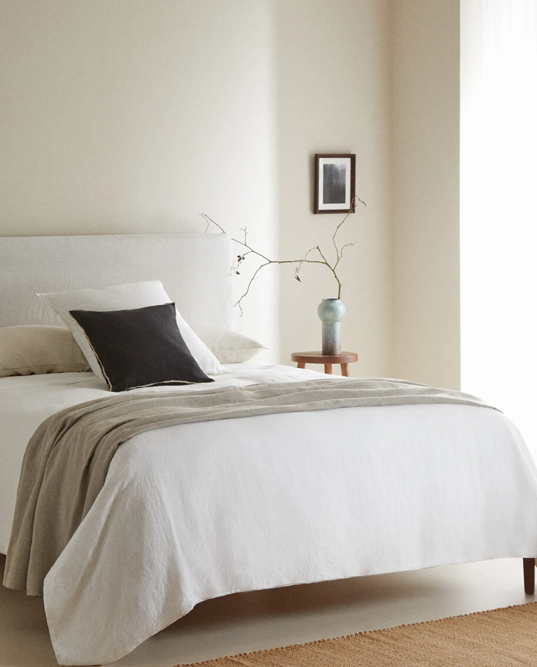 ZARA Home (160 Gsm) Washed Linen Fitted Sheet