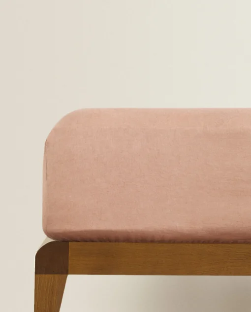 ZARA Home (140 Gsm) Washed Linen Fitted Sheet