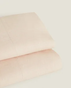 ZARA Home (140 Gsm) Washed Linen Flat Sheet