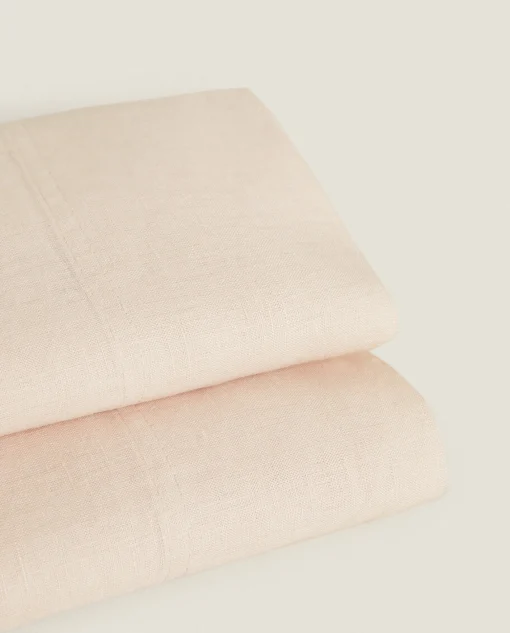 ZARA Home (140 Gsm) Washed Linen Flat Sheet