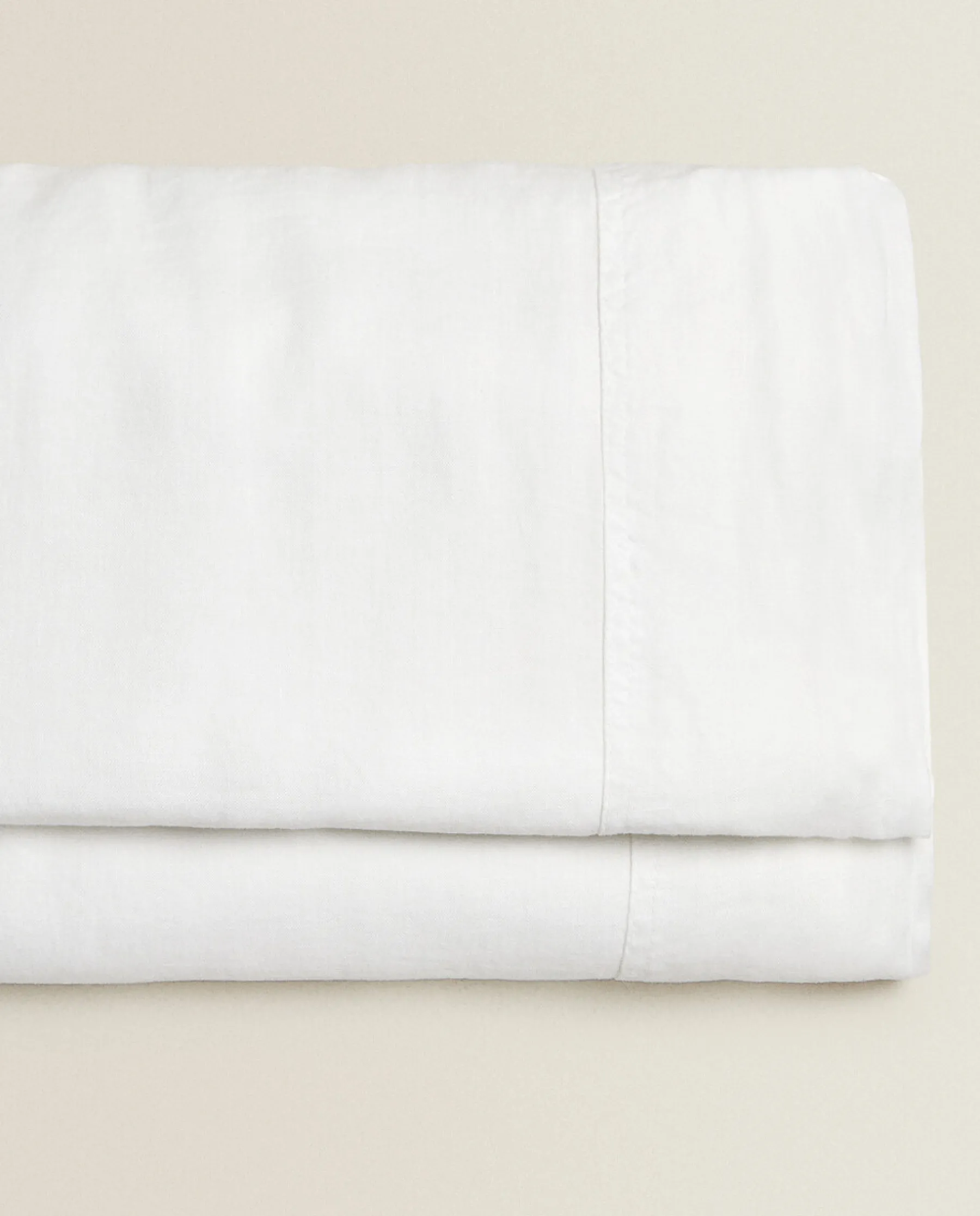 ZARA Home (160 Gsm) Washed Linen Flat Sheet