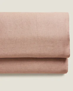 ZARA Home (140 Gsm) Washed Linen Flat Sheet