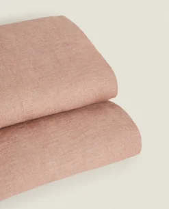 ZARA Home (140 Gsm) Washed Linen Flat Sheet