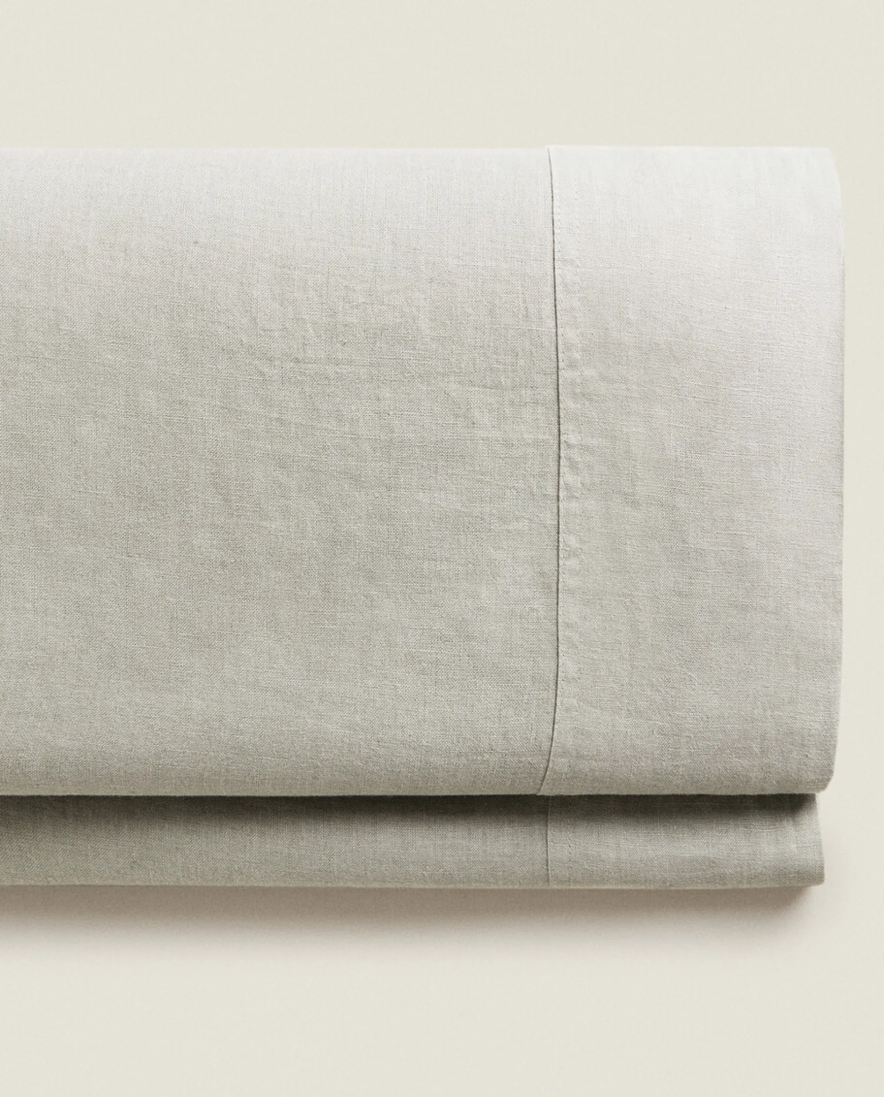 ZARA Home (140 Gsm) Washed Linen Flat Sheet