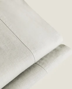 ZARA Home (140 Gsm) Washed Linen Flat Sheet
