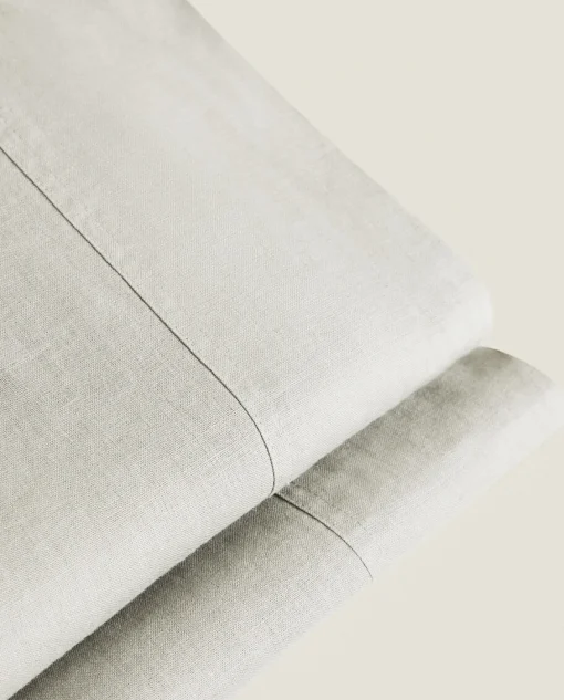 ZARA Home (140 Gsm) Washed Linen Flat Sheet