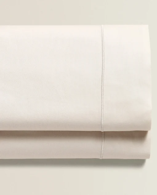 ZARA Home (300 Thread Count) Cotton Sateen Flat Sheet