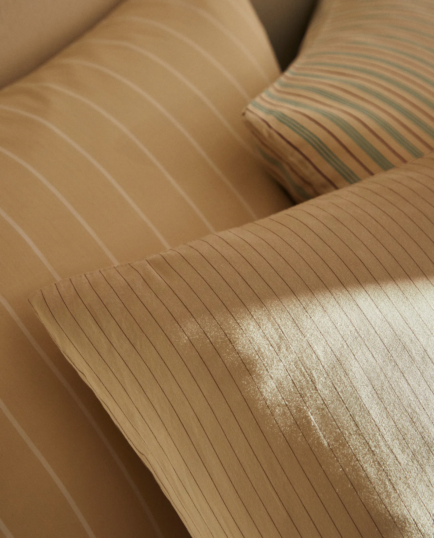 ZARA Home (300 Thread Count) Striped Washed Sateen Pillowcase
