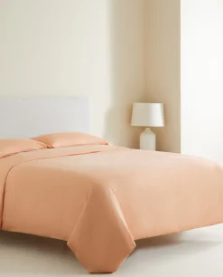 ZARA Home (300 Thread Count) Striped Washed Sateen Duvet Cover