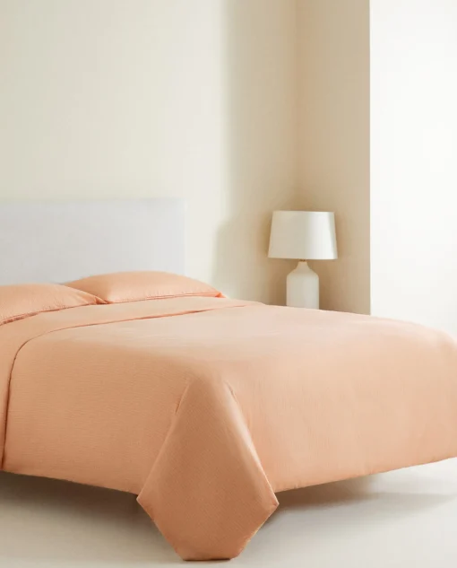 ZARA Home (300 Thread Count) Striped Washed Sateen Duvet Cover