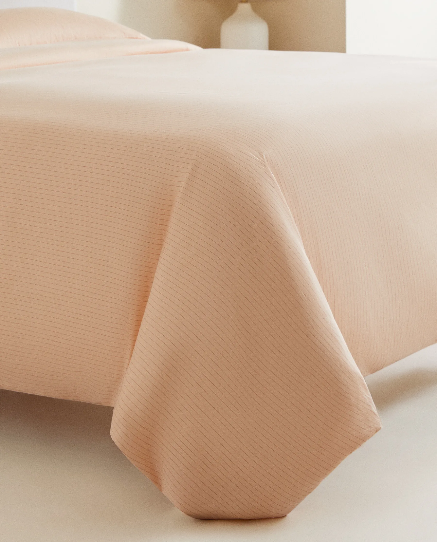 ZARA Home (300 Thread Count) Striped Washed Sateen Duvet Cover