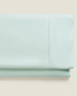 ZARA Home (300 Thread Count) Washed Sateen Flat Sheet