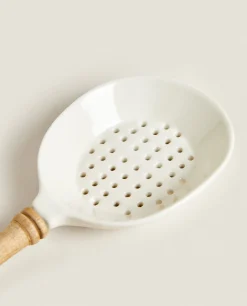 ZARA Home Acacia Slotted Spoon