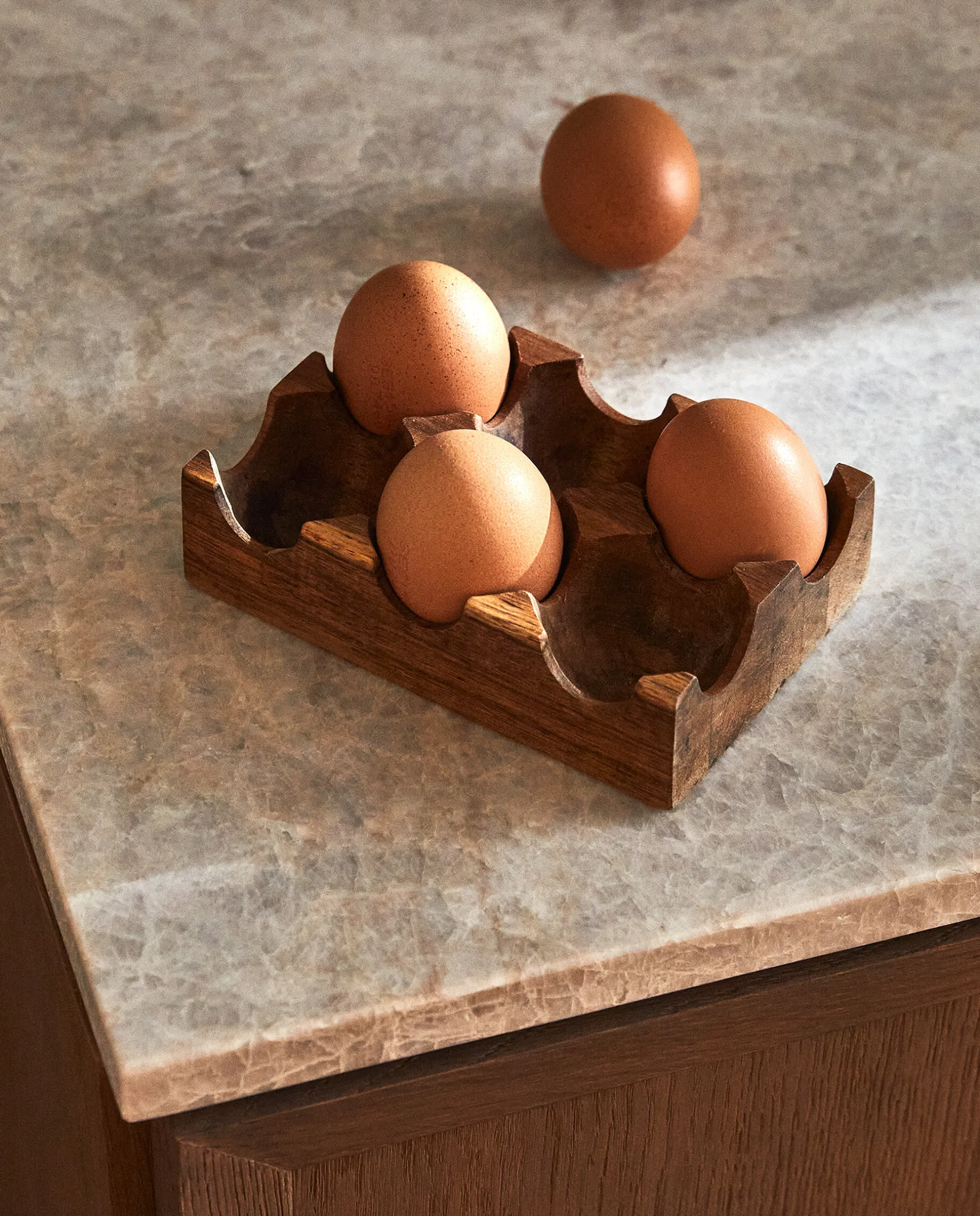 ZARA Home Acacia Wood Egg Carton