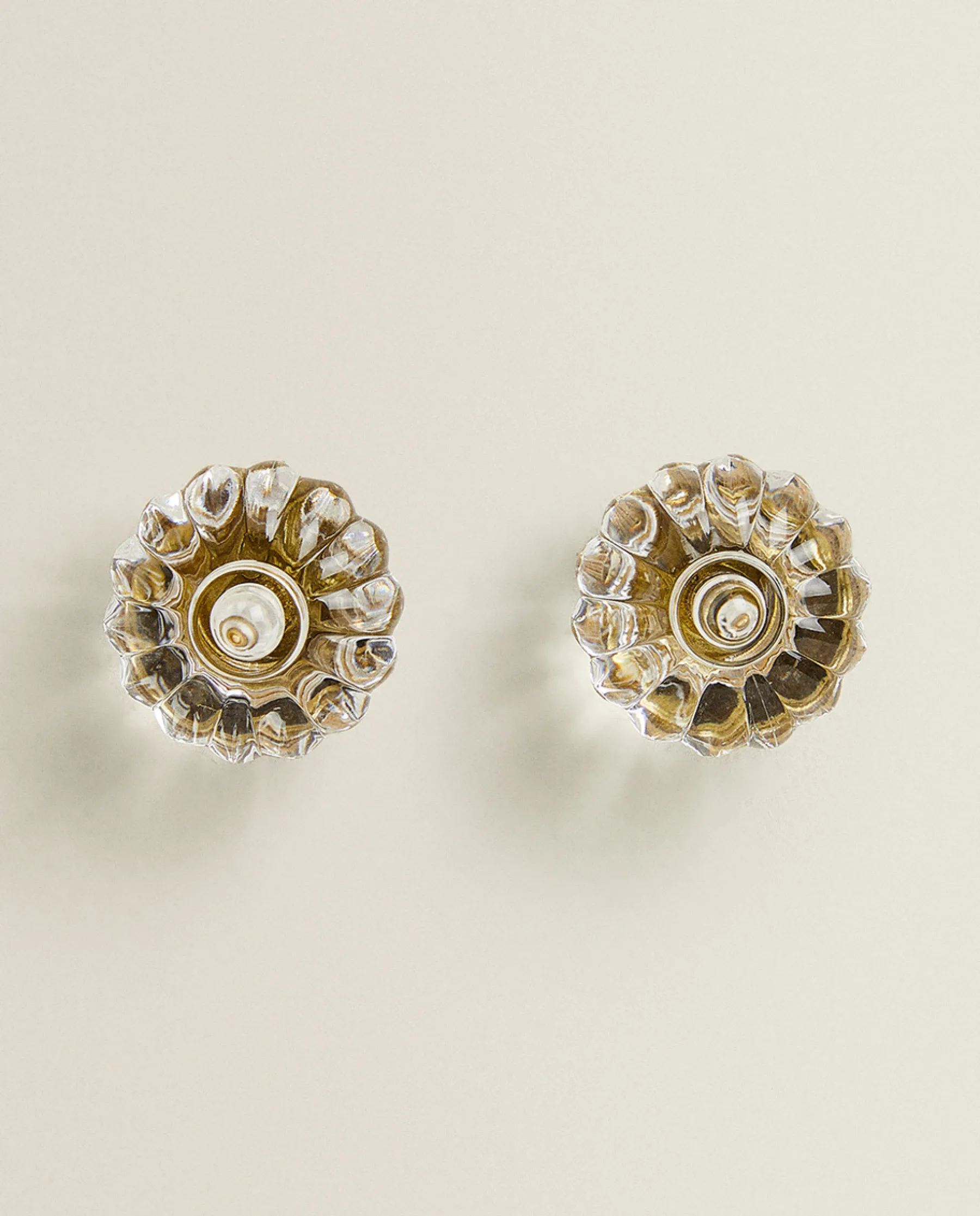 ZARA Home Acrylic Flower Door Knob (Pack Of 2)