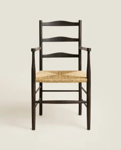 ZARA Home Ash And Seagrass Chair With Arm Rests
