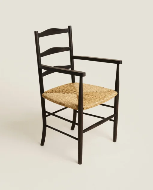 ZARA Home Ash And Seagrass Chair With Arm Rests