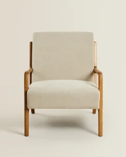ZARA Home Ash Wood And Linen Armchair