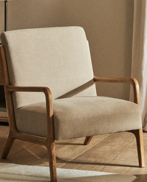 ZARA Home Ash Wood And Linen Armchair