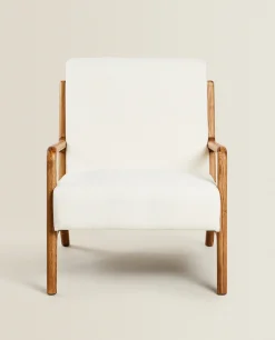 ZARA Home Ash Wood And Linen Armchair