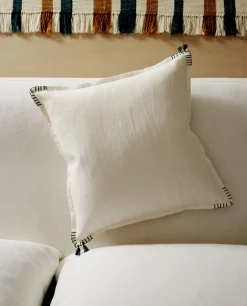 ZARA Home Backstitched Throw Pillow Cover