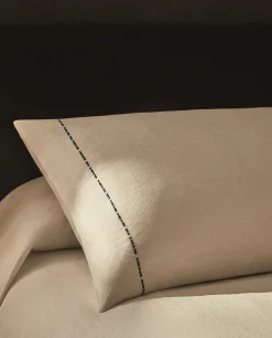 ZARA Home Backstitched Throw Pillow Cover