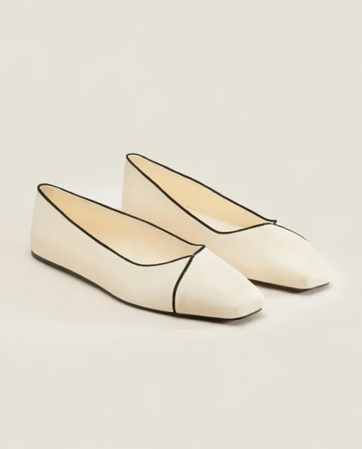 ZARA Home Ballet Flats With Contrasting Detail