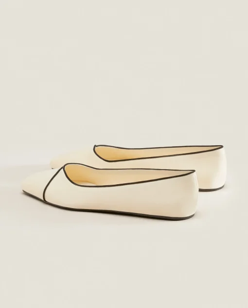 ZARA Home Ballet Flats With Contrasting Detail