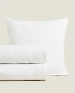 ZARA Home Bedspread With Floral Embroidery