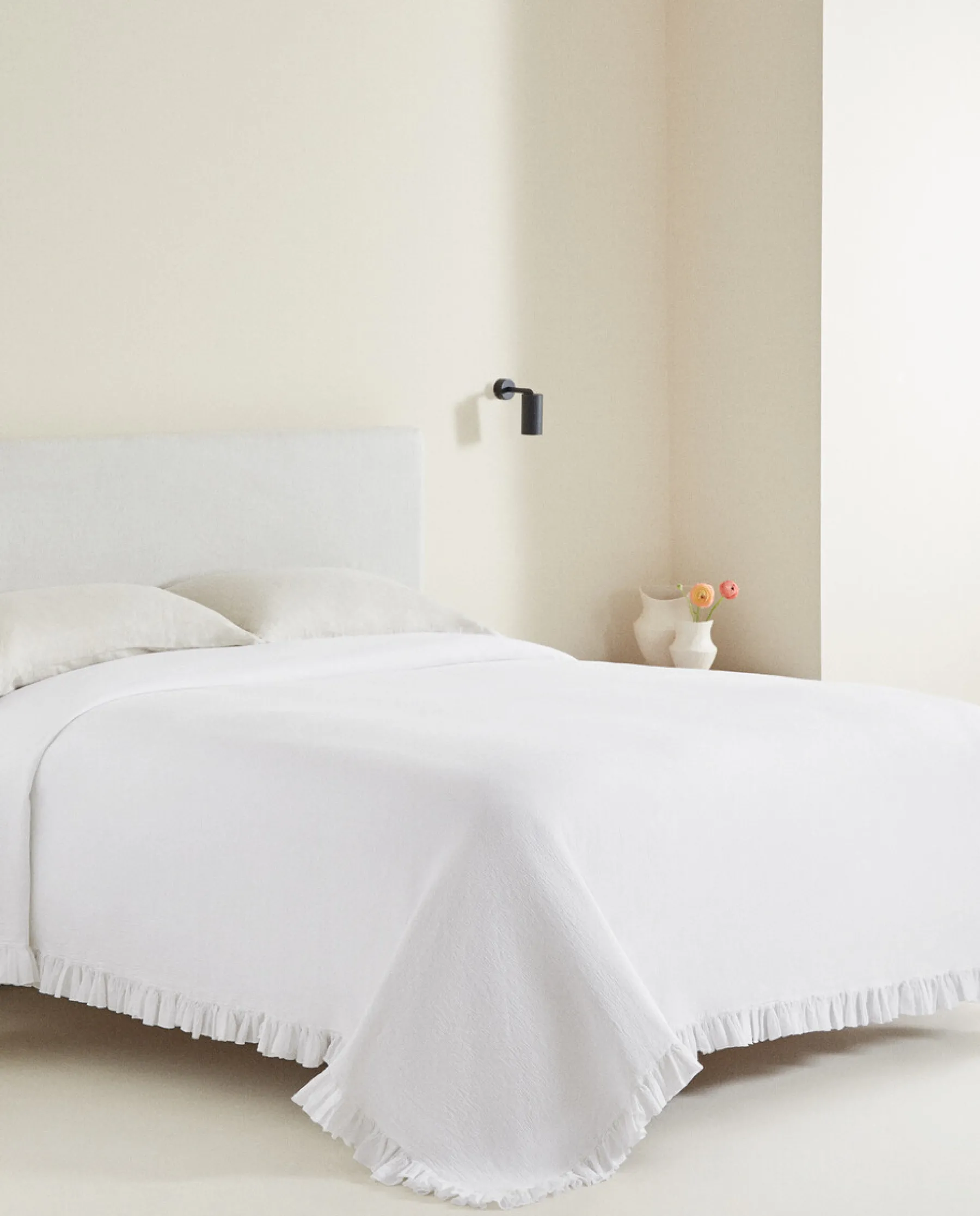 ZARA Home Bedspread With Pleated Ruffle
