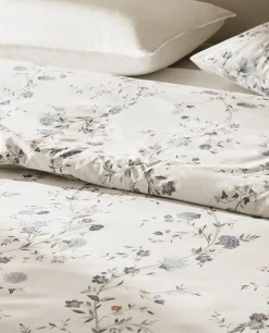 ZARA Home Blue Floral Comforter Duvet Cover