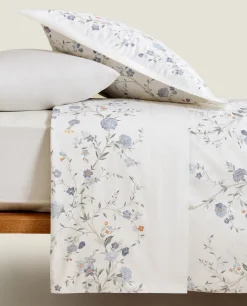 ZARA Home Blue Floral Comforter Duvet Cover