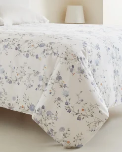 ZARA Home Blue Floral Comforter Duvet Cover