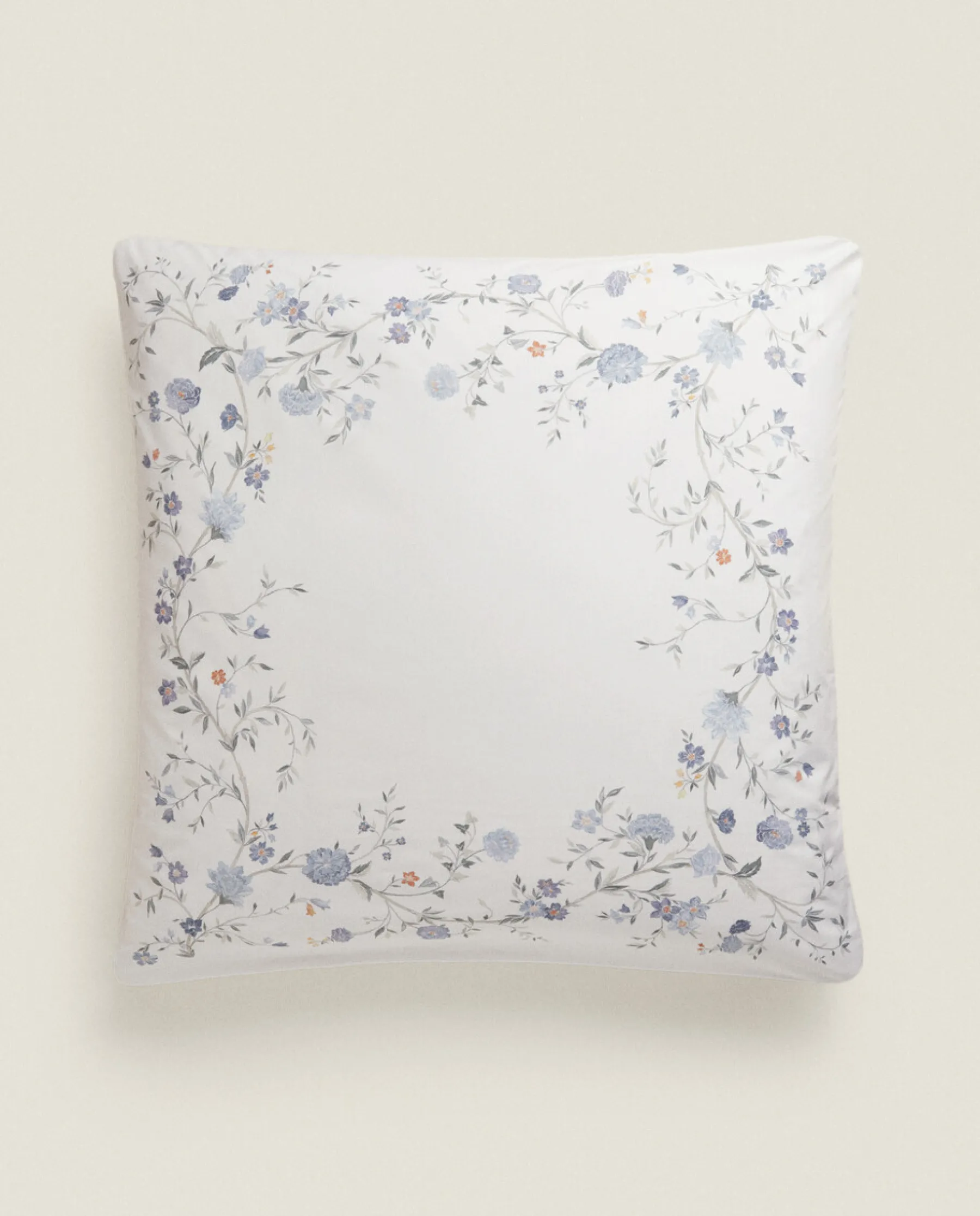 ZARA Home Blue Flowers Pillowcase