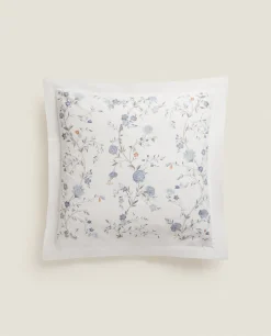 ZARA Home Blue Flowers Pillowcase