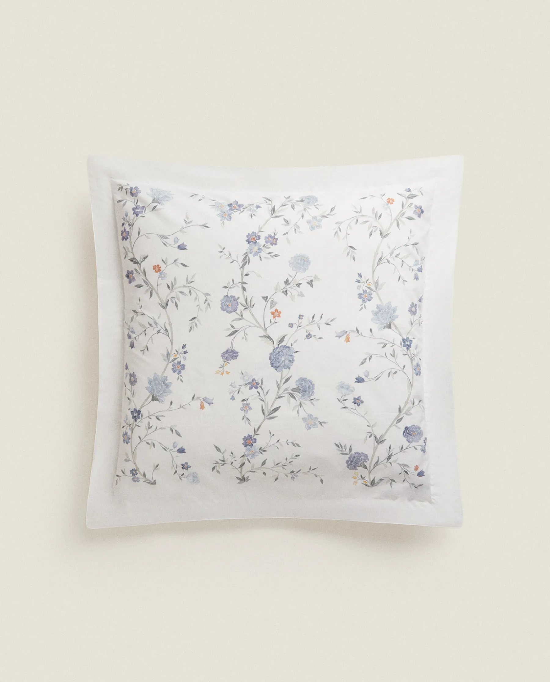 ZARA Home Blue Flowers Pillowcase