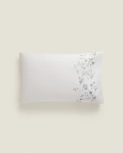 ZARA Home Blue Flowers Pillowcase