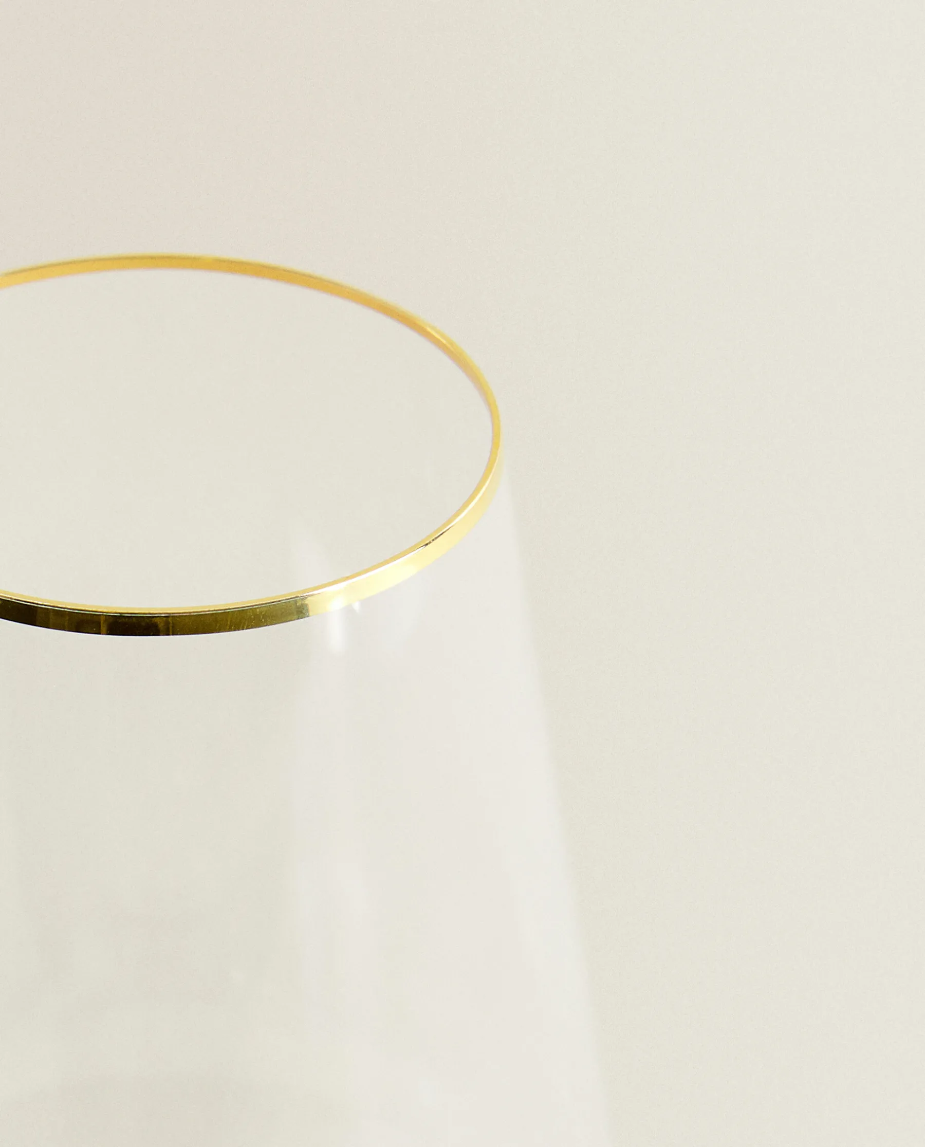 ZARA Home Bohemia Crystal Gold-Rimmed Wine Glass