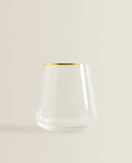 ZARA Home Bohemia Crystal Gold-Rimmed Tumbler