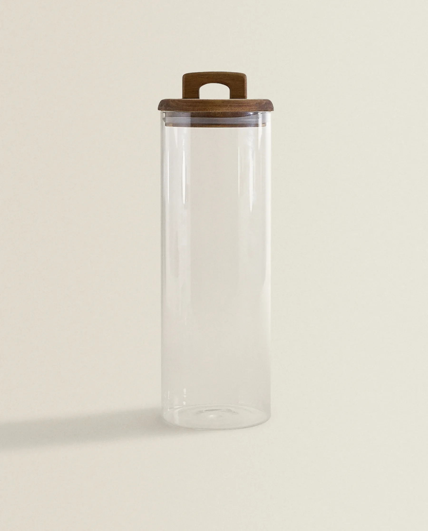 ZARA Home Borosilicate Glass And Wood Storage Jar