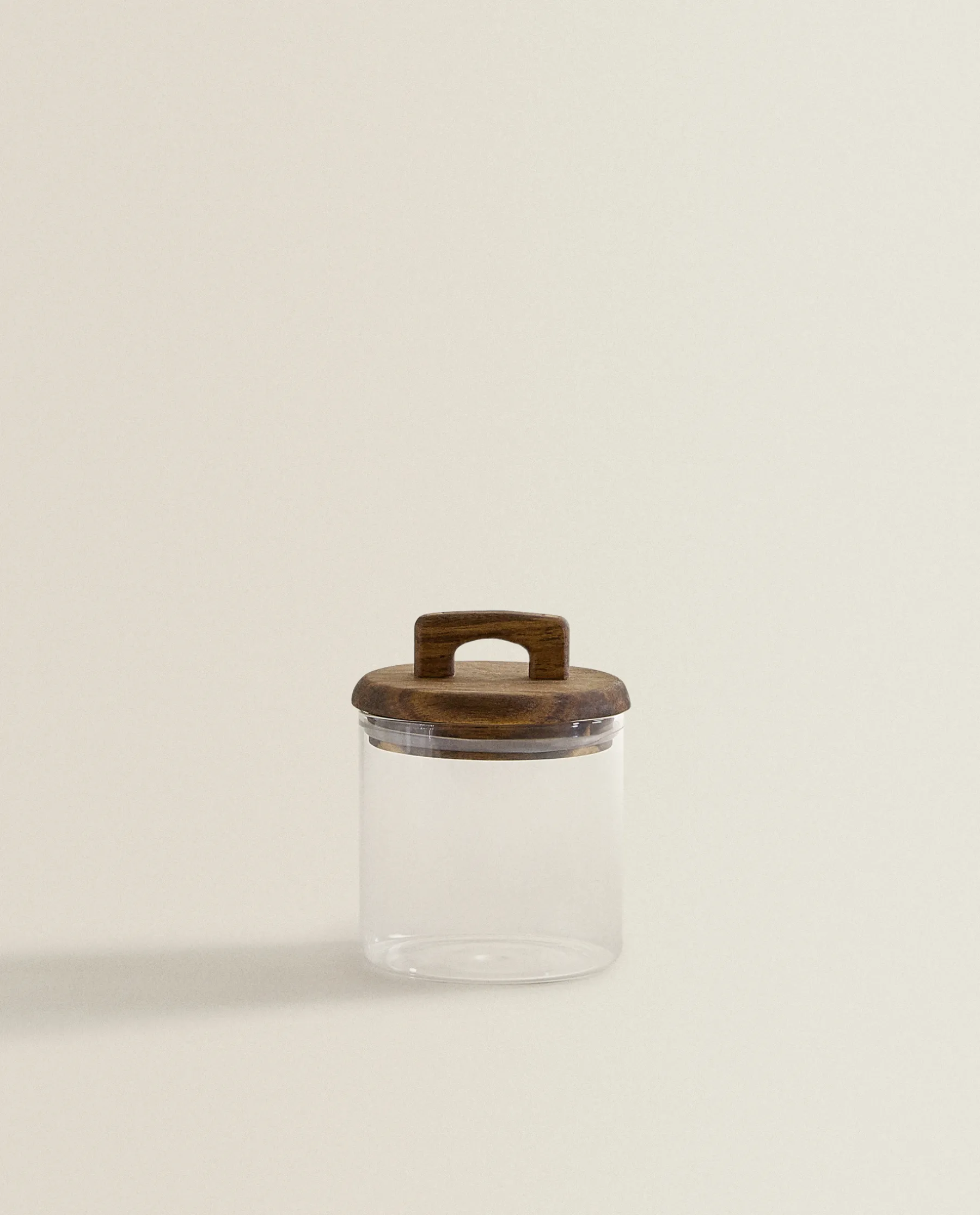 ZARA Home Borosilicate Glass And Wood Storage Jar
