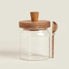 ZARA Home Borosilicate Glass And Wooden Sugar Bowl