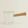 ZARA Home Borosilicate Glass And Wooden Milk Pitcher