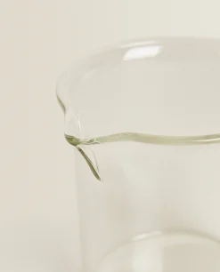 ZARA Home Borosilicate Glass And Wooden Milk Pitcher