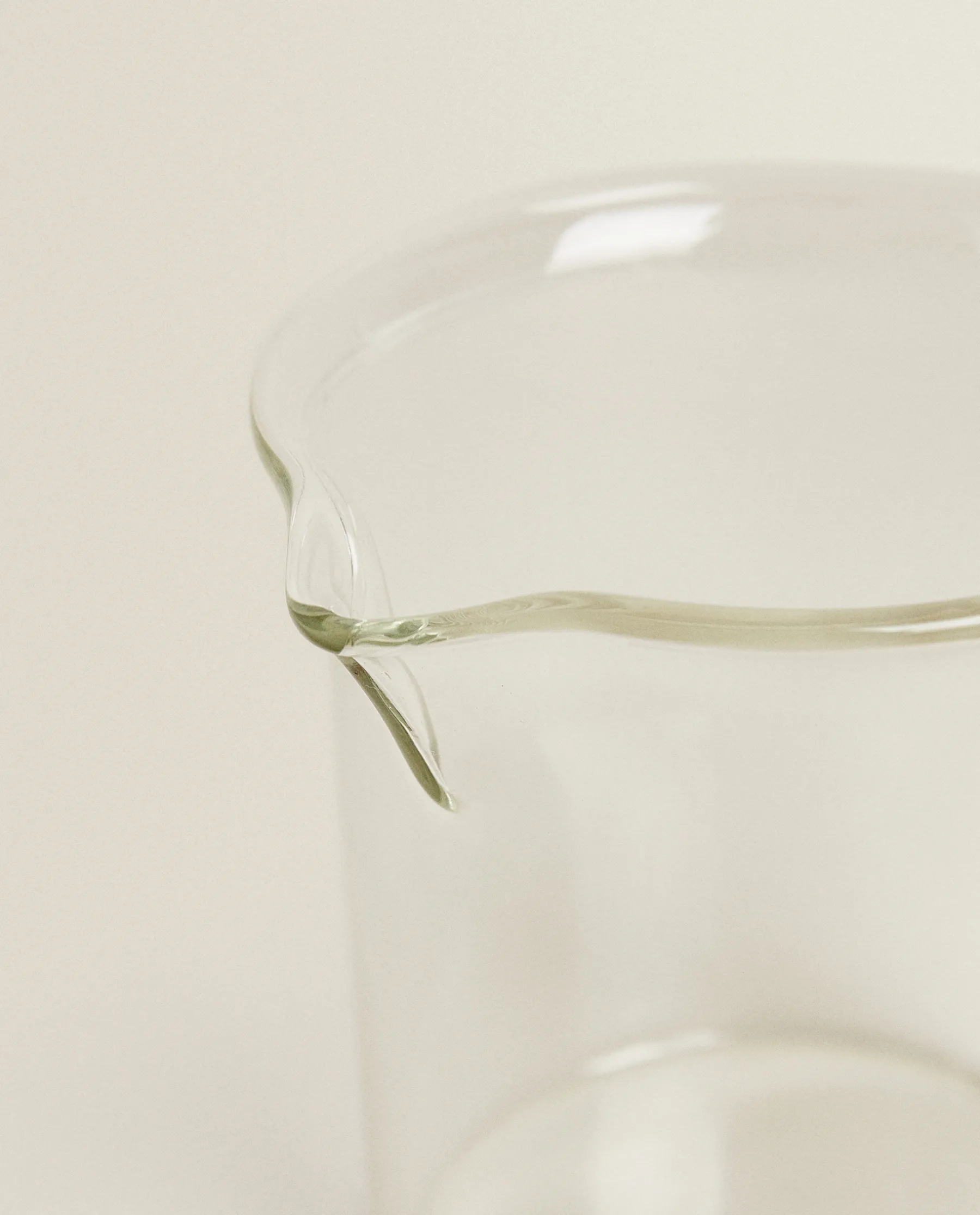 ZARA Home Borosilicate Glass And Wooden Milk Pitcher