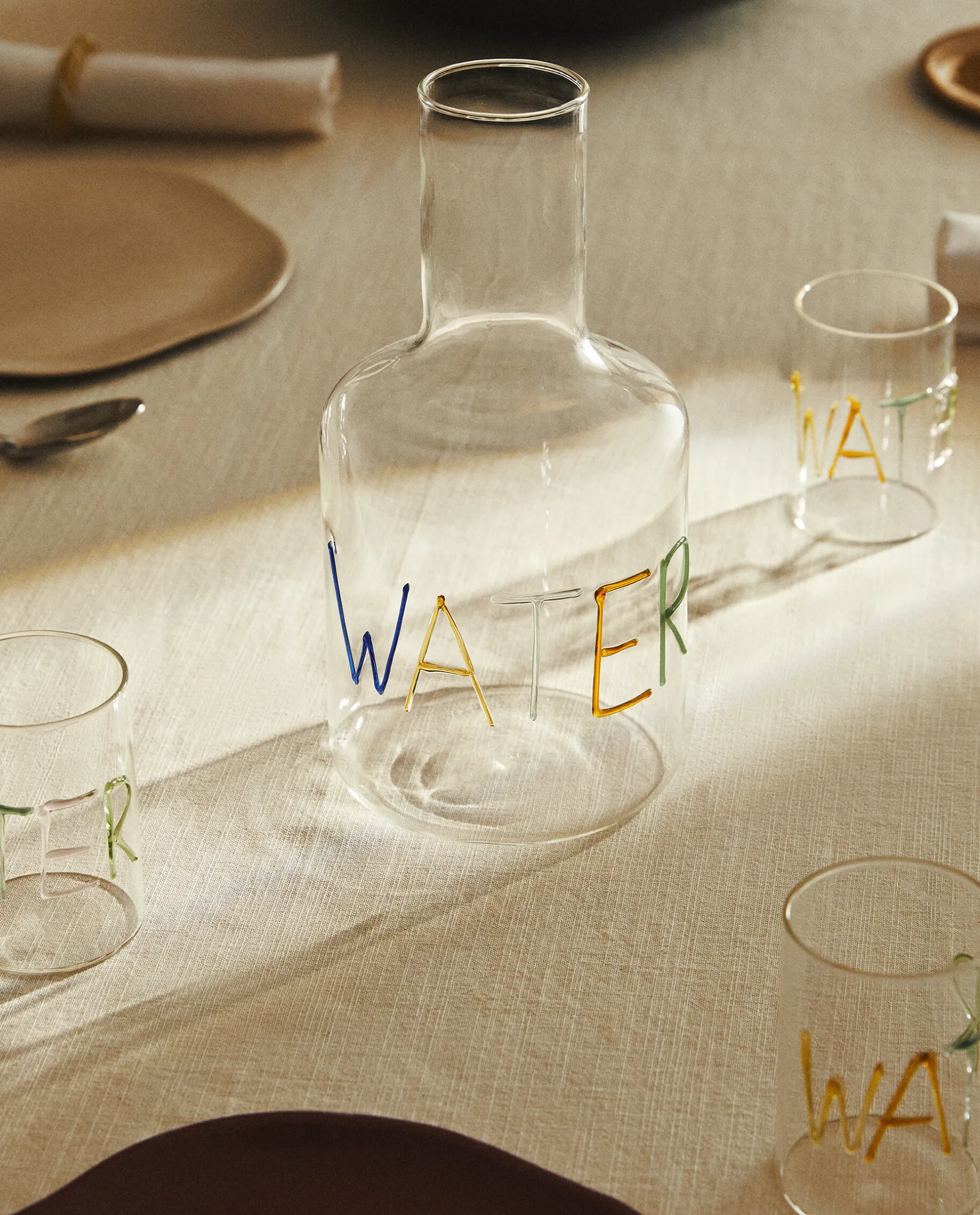 ZARA Home Borosilicate Glass Bottle With Letters