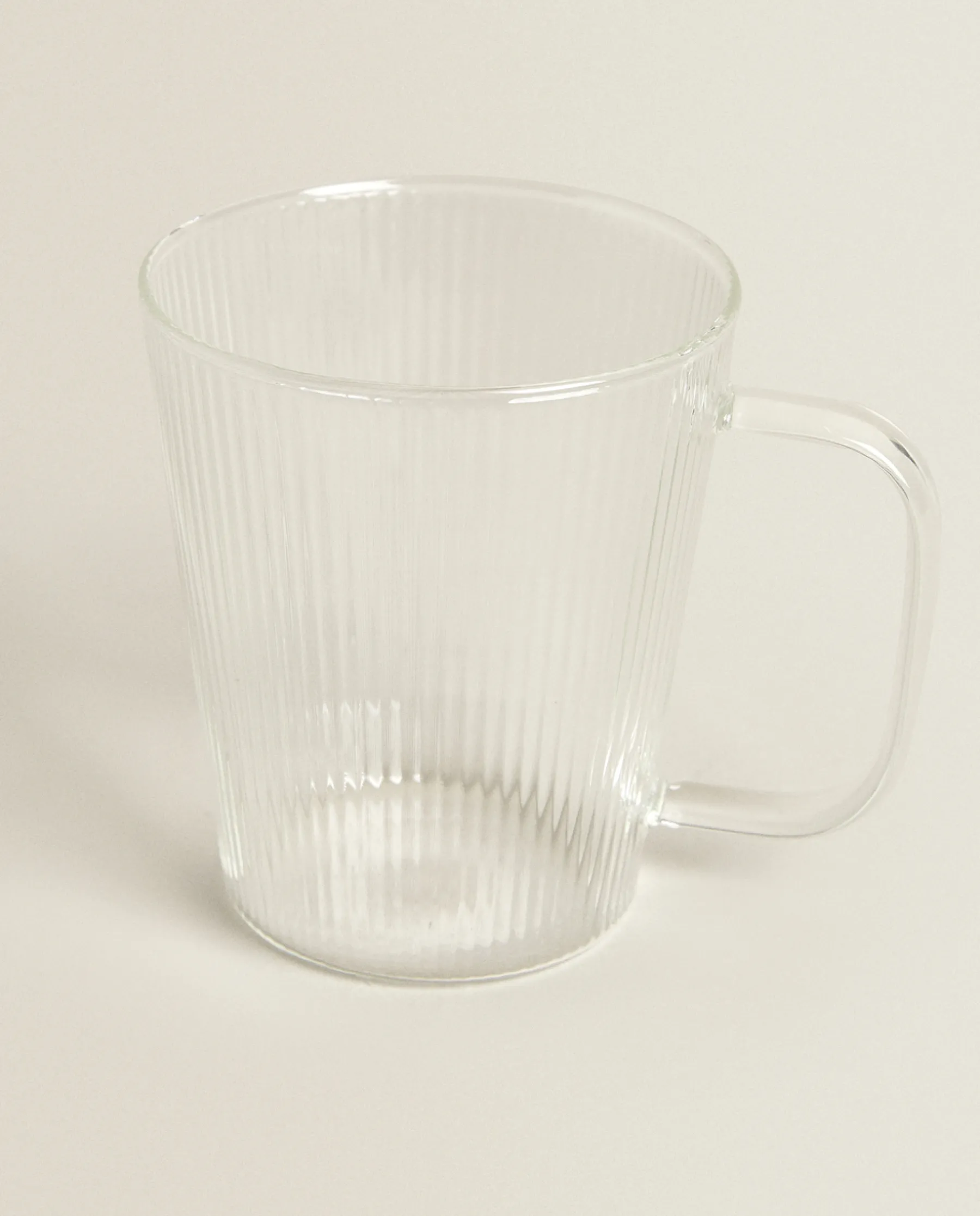 ZARA Home Borosilicate Glass Mug With Lines