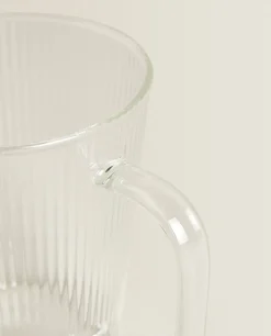 ZARA Home Borosilicate Glass Mug With Lines