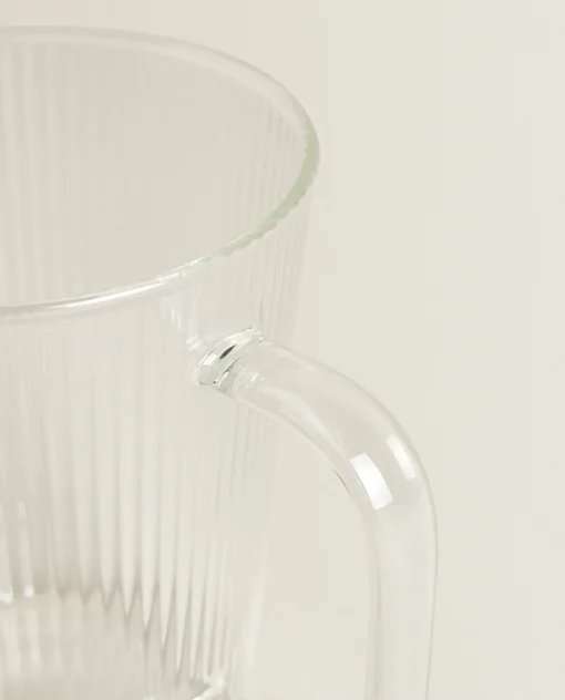 ZARA Home Borosilicate Glass Mug With Lines