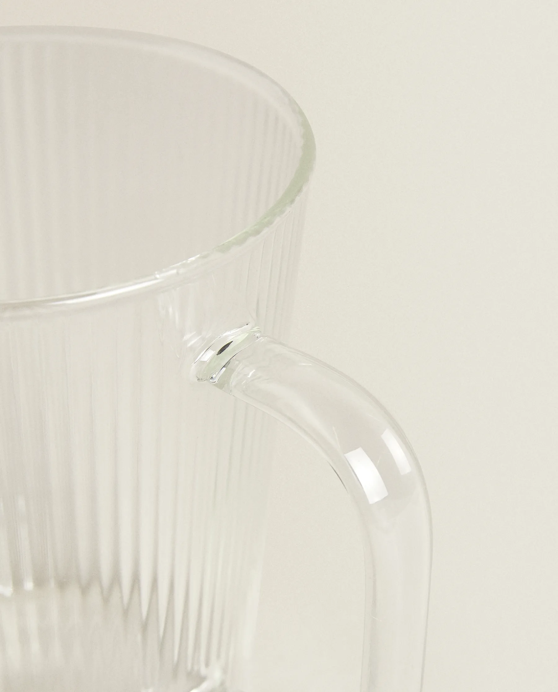 ZARA Home Borosilicate Glass Mug With Lines